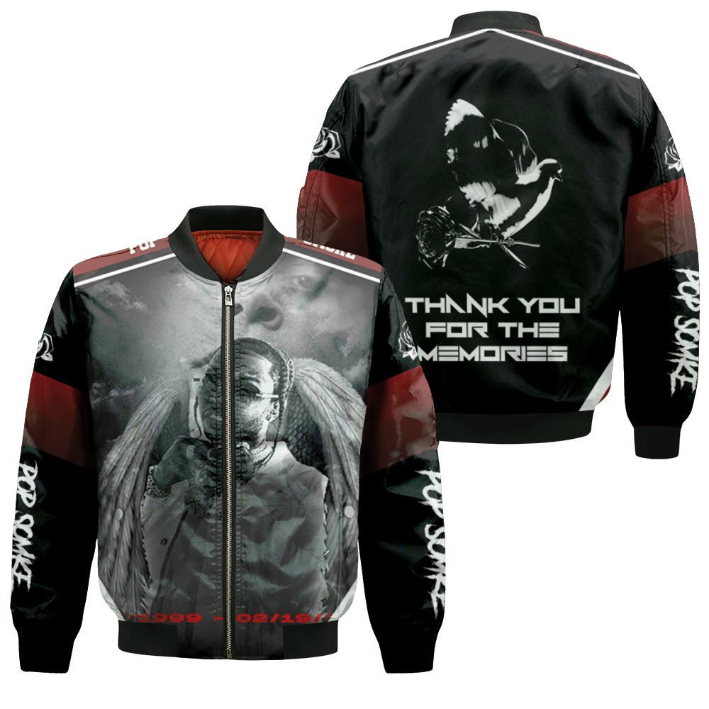 Pop Smoke Legend Hip Hop Rap Angel Memories Bomber Jacket