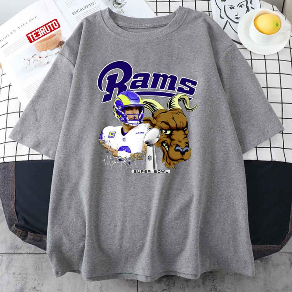 Rams John Wolford Goat Super Bowl T-Shirt - Anynee