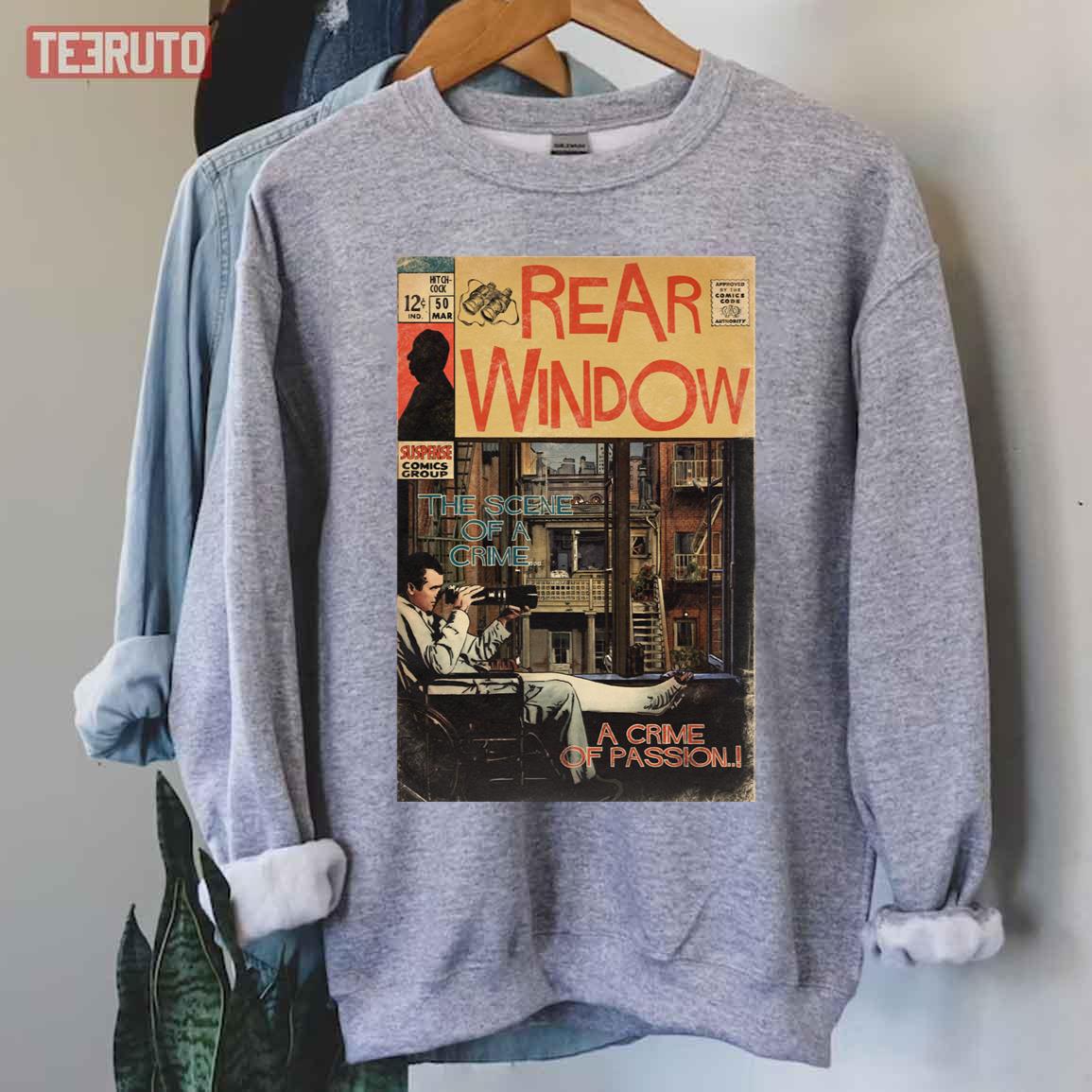 Rear Window Alfred Hitchcock Comic Book Fan Art Unisex Sweatshirt