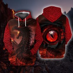 Red Eyes Black Dragon 3d Zip Hoodie