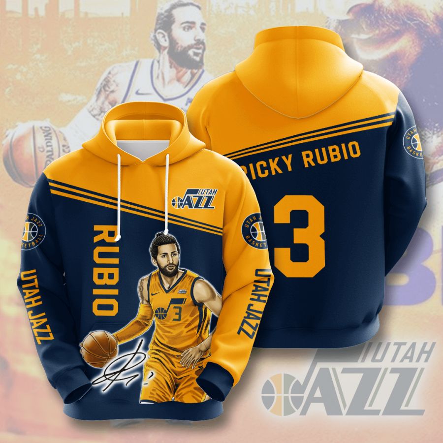 Ricky Rubio Utah Jazz 3D Printed Hoodie