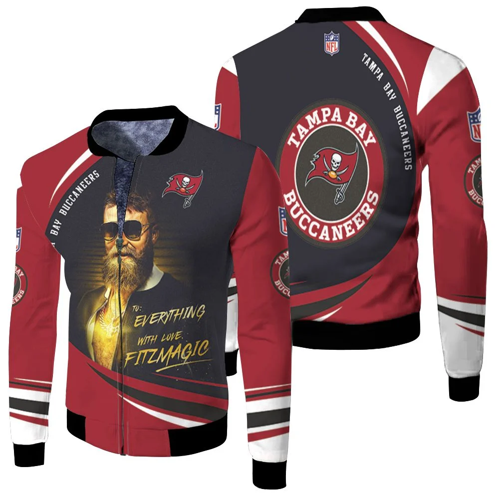 Ryan Fitzpatrick Tampa Bay Buccaneers 3d Fleece Bomber Jacket