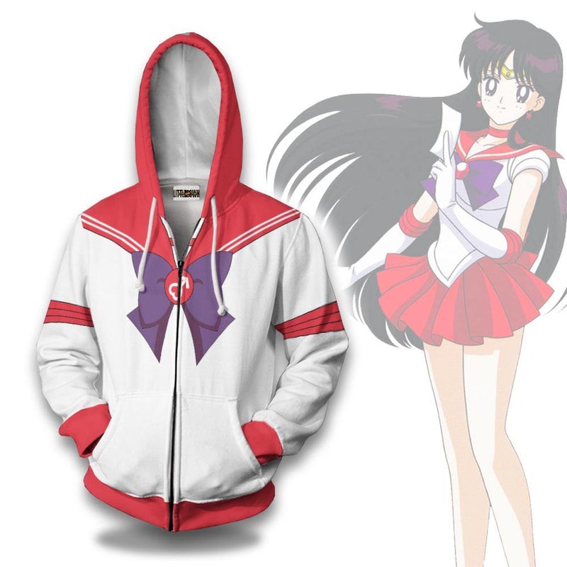 Sailor Mars Hoodie Sailor Moon Amine Casual 3D All Over Printed