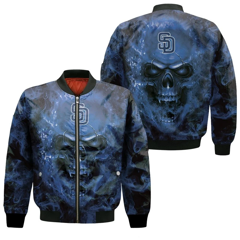 San Diego Padres Mlb Fans Skull Bomber Jacket