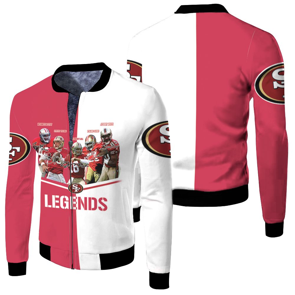 San Francisco 49ers Legends 3d Jersey Fleece Bomber Jacket