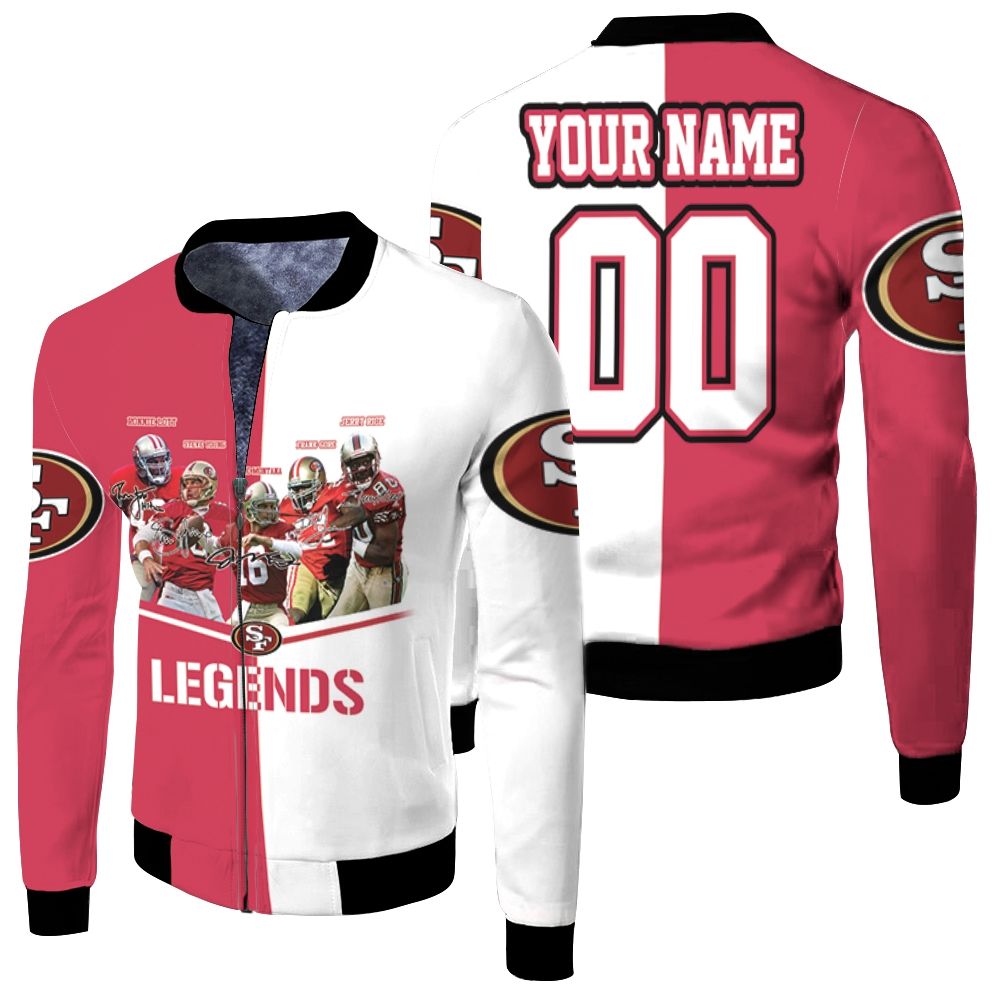 San Francisco 49ers Legends 3d Personalized Fleece Bomber Jacket