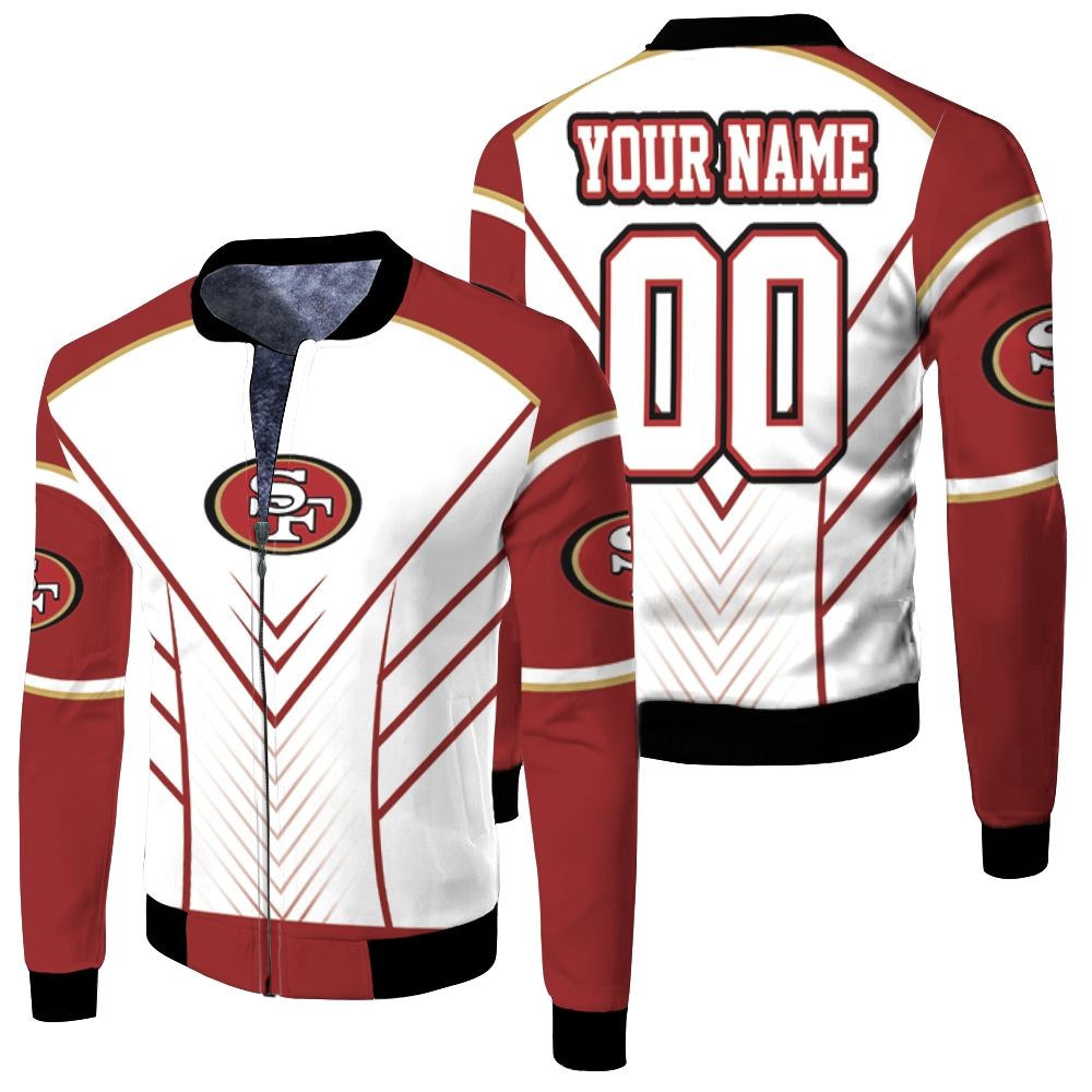 San Francisco 49ers Nfl Lover 3d Personalized Fleece Bomber Jacket