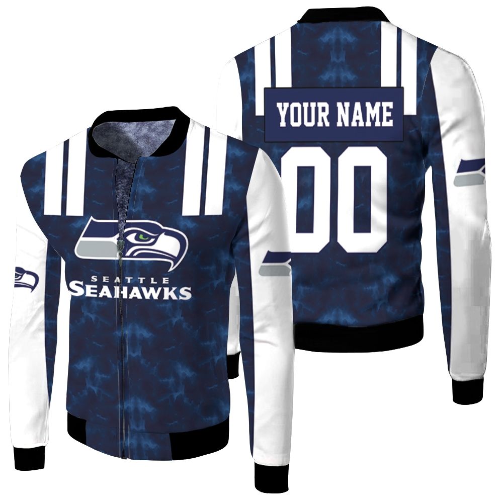 Seattle Seahawks Nfl For Seahawks Fan 3d Personalized 1 Fleece Bomber Jacket