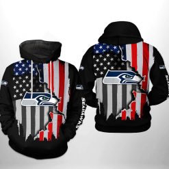 Seattle Seahawks NFL US Flag Team 3D Printed Hoodie