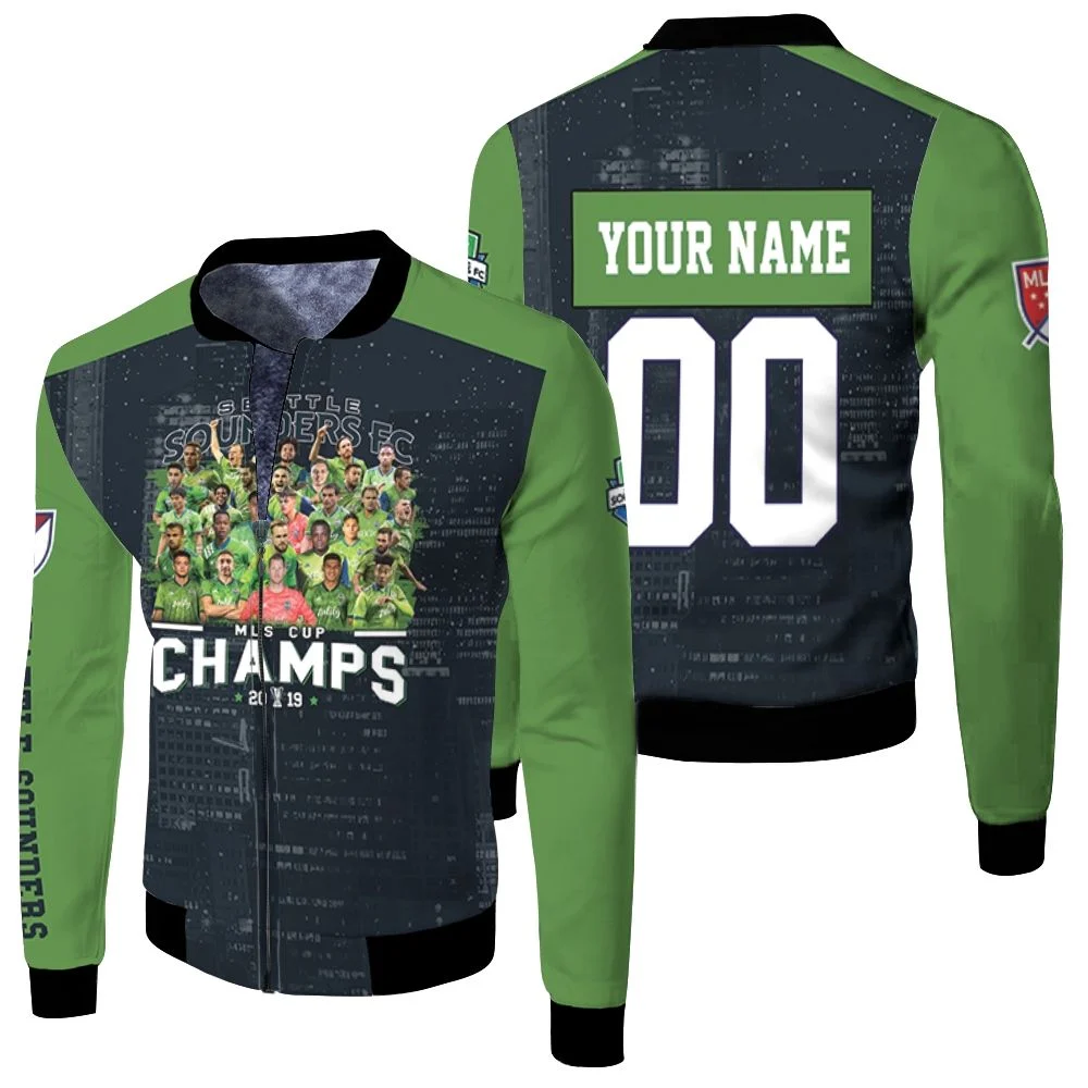 Seattle Sounders Fc Mls Cup Champions 2019 3d Personalized 1 Fleece Bomber Jacket