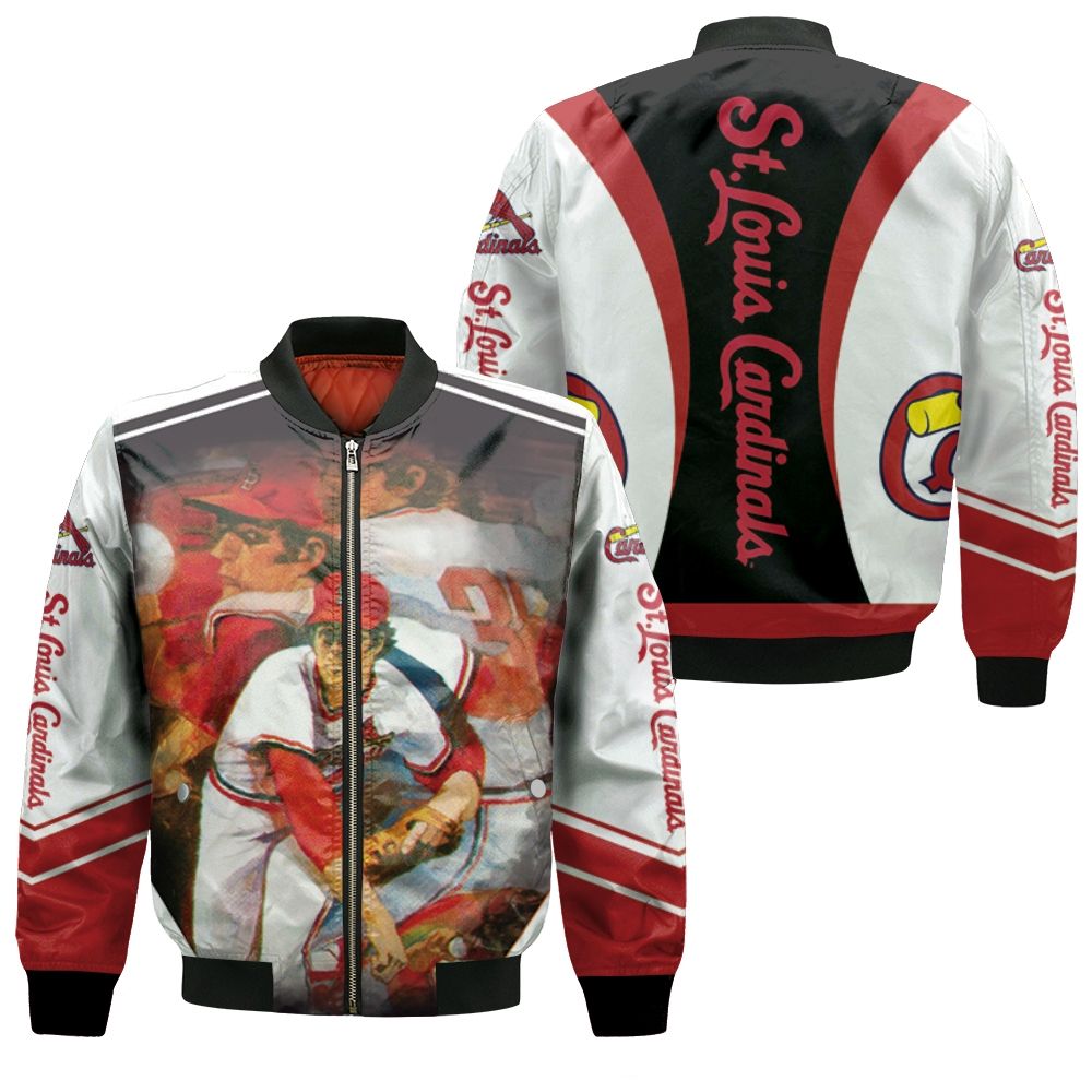 St Louis Cardinals 1979 Oil Paint Style Bomber Jacket