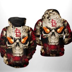 St. Louis Cardinals MLB Skull 3D Printed Hoodie