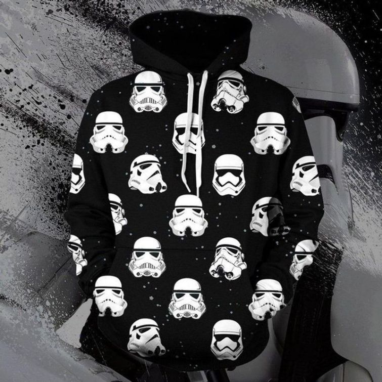 Star Wars The Troops Over Print 3d Zip Hoodie