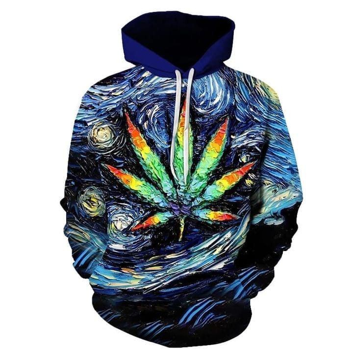 Starry Night Cannabis 3d Hoodie