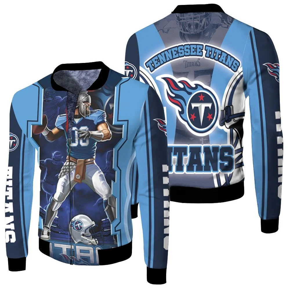 Stephen Gostkowski #03 Tennessee Titans 2021 Super Bowl Afc South Division Champions Fleece Bomber Jacket