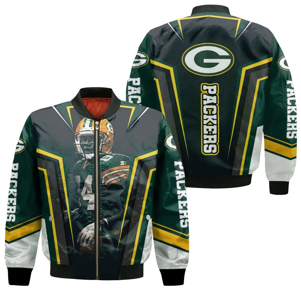 Sterling Sharpe 24 Green Bay Packers 3d Bomber Jacket