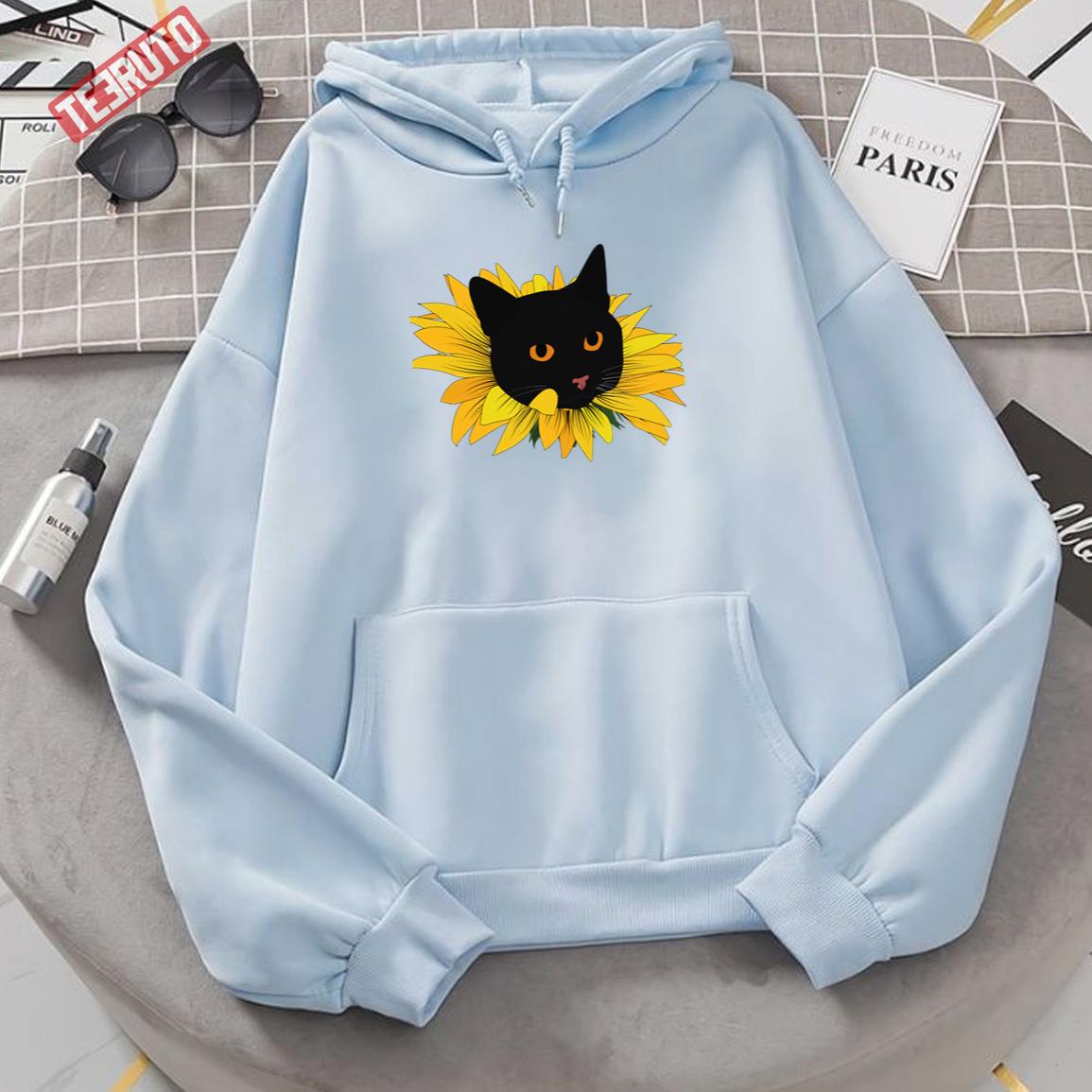 Sunflower Cat Lovers Unisex Hoodie