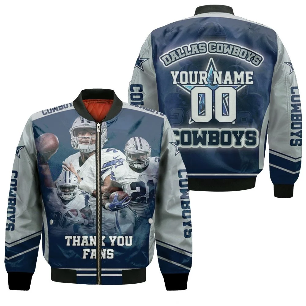 Super Bowl 2021 Dallas Cowboy Nfc East Champions Thank You Fans Personalized Bomber Jacket
