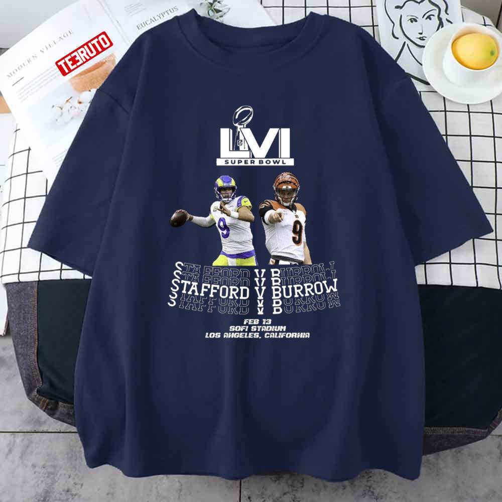 Super Bowl Lvi 56 Burrow Stafford Unisex T-Shirt - Teeruto