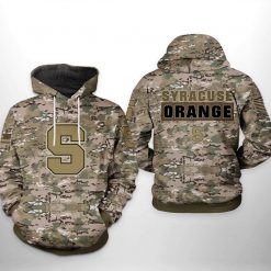 Syracuse Orange NCAA Camo Veteran 3D Printed Hoodie