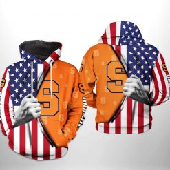 Syracuse Orange NCAA US Flag 3D Printed Hoodie