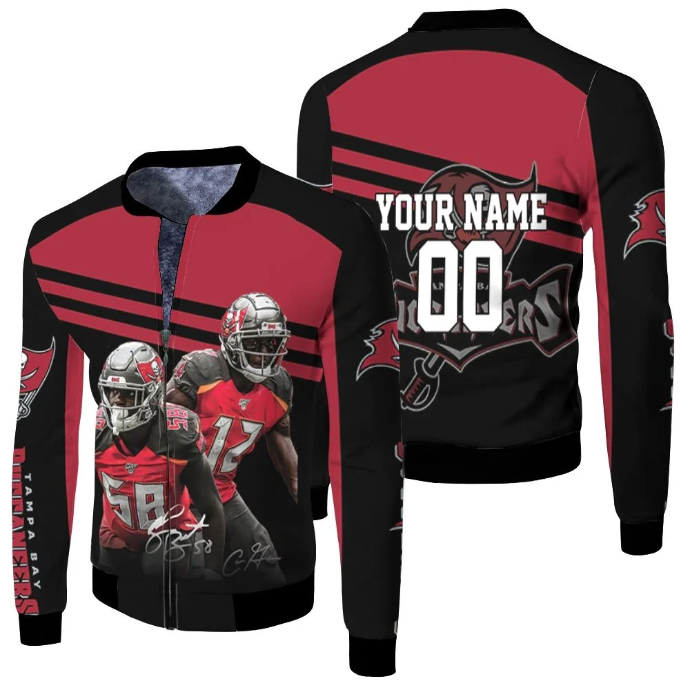 Tampa Bay Buccaneers Kwon Alexander Tom Brady Signed For Fans 3d Printed Personalized Fleece Bomber Jacket