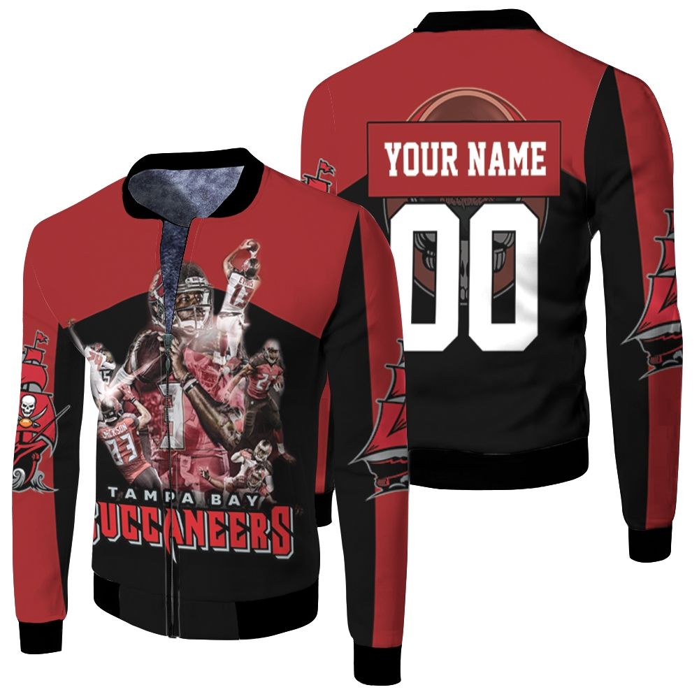 Tampa Bay Buccaneers Mashup Grateful Dead Nfc South Champions Super Bowl 2021 Personalized 1 Fleece Bomber Jacket