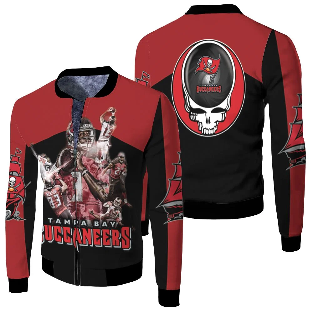 Tampa Bay Buccaneers Mashup Grateful Dead Nfc South Division Champions Super Bowl 2021 Fleece Bomber Jacket