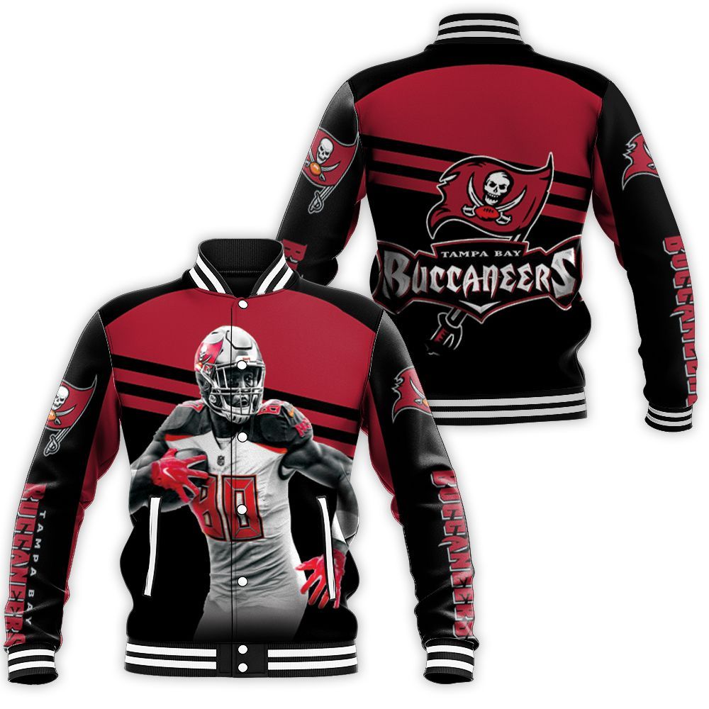 Tampa Bay Buccaneers Michael Clayton 80 For Fan Baseball Jacket