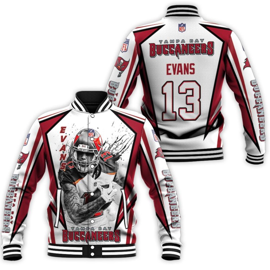 Tampa Bay Buccaneers Mike Evans 13 3d Baseball Jacket