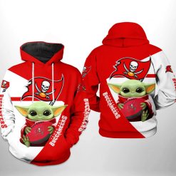 Tampa Bay Buccaneers NFL Baby Yoda Team 3D Printed Hoodie