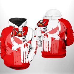 Tampa Bay Buccaneers NFL Team Skull 3D Printed Hoodie