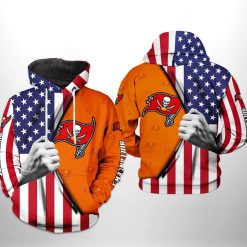 Tampa Bay Buccaneers NFL US Flag Team 3D Printed Hoodie