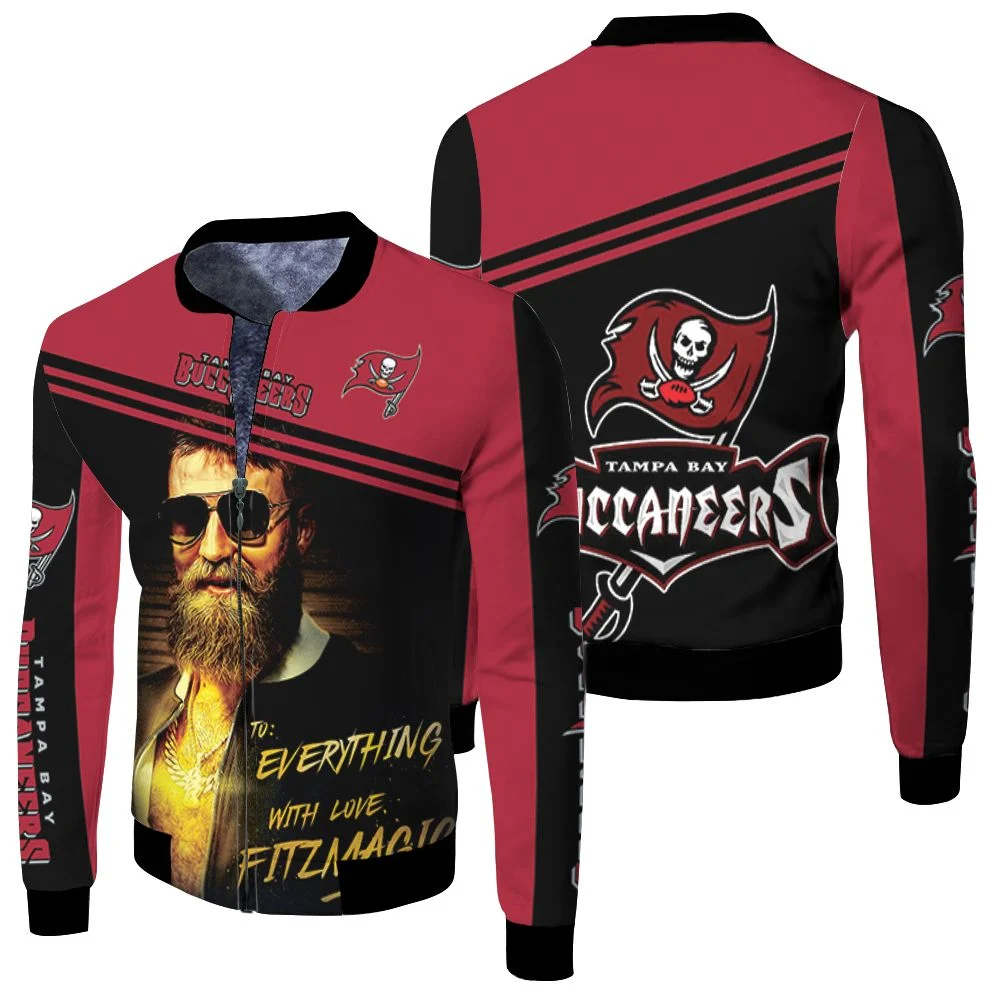 Tampa Bay Buccaneers To Everything With Love Fiztmagic Fleece Bomber Jacket