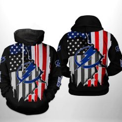 Tampa Bay Lightning NHL US FLag Team 3D Printed Hoodie