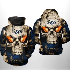 Tampa Bay Rays MLB Skull 3D Printed Hoodie