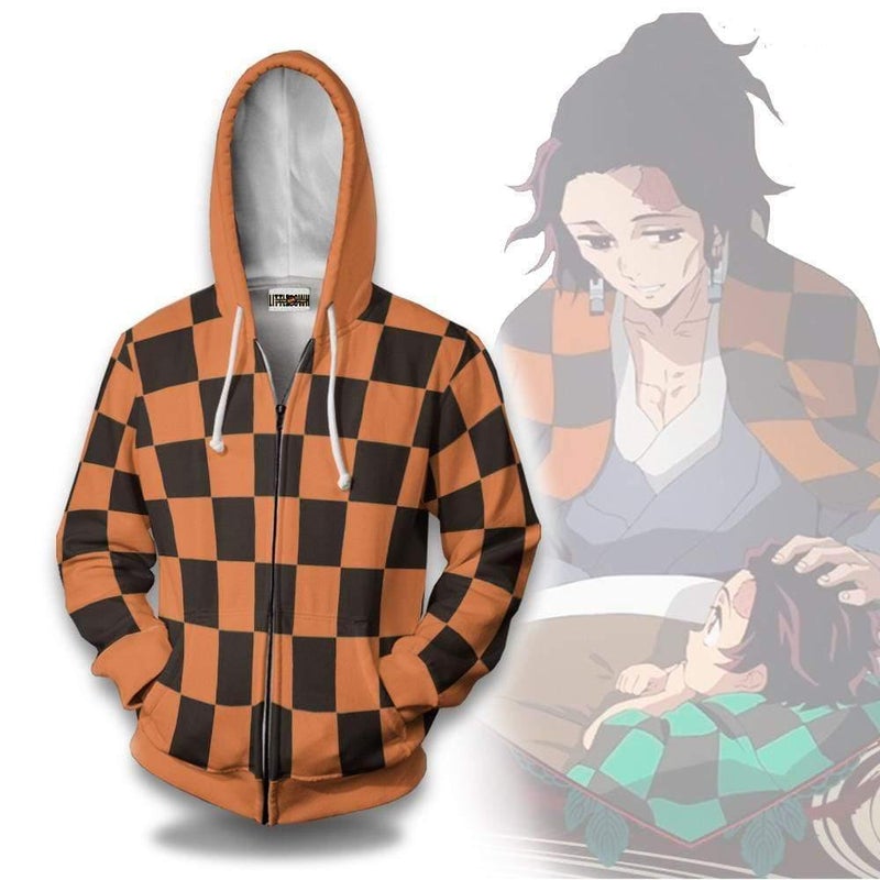 Tanjuro Kamado Hoodie KNY Anime Casual Cosplay Costume