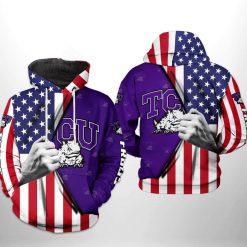 Tcu Horned Frogs NCAA US Flag 3D Printed Hoodie