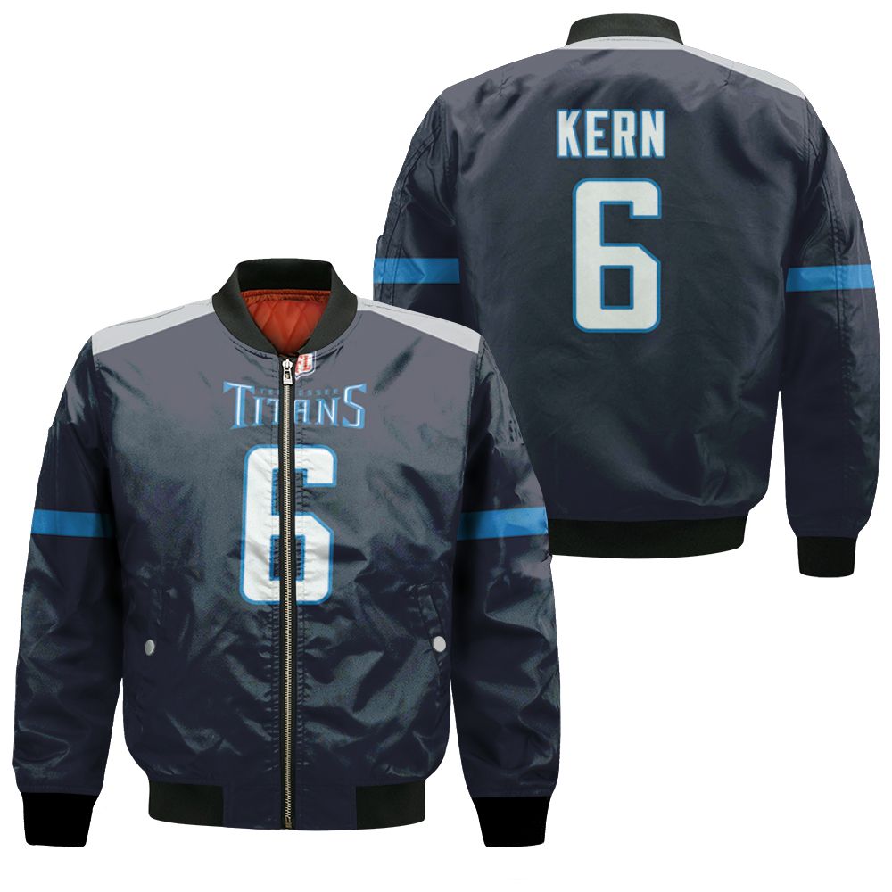 Tennessee Titans Brett Kern #6 Great Player Nfl American Football Team New Game Navy 2019 3d Designed Allover Gift For Titans Fans Bomber Jacket