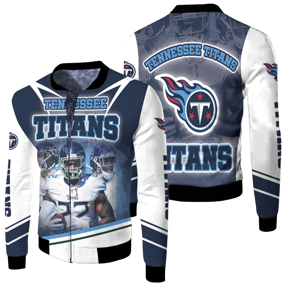 Tennessee Titans Logo Super Bowl 2021 Afc South Division Champions Fleece Bomber Jacket