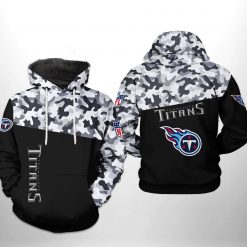 Tennessee Titans NFL Camo Veteran Team 3D Printed Hoodie