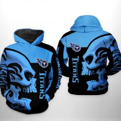 Tennessee Titans NFL Skull 3D Printed Hoodie