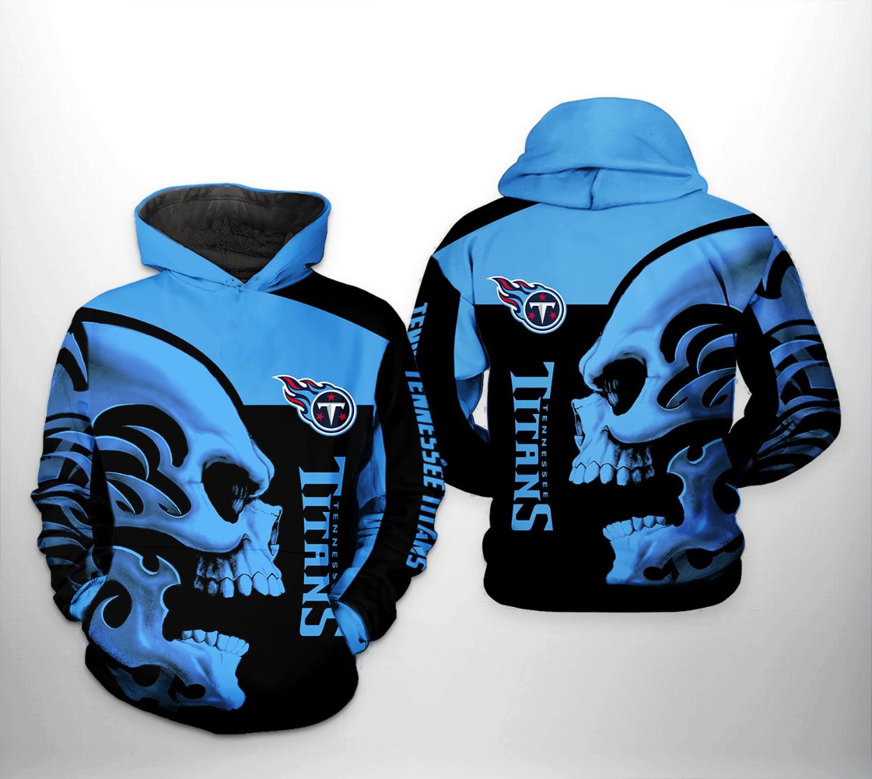 NFL Tennessee Titans Blue Unisex 3D Hoodie Zip Hoodie For Men And