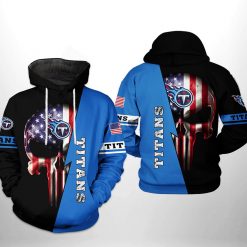 Tennessee Titans NFL US Flag Skull Team 3D Printed Hoodie