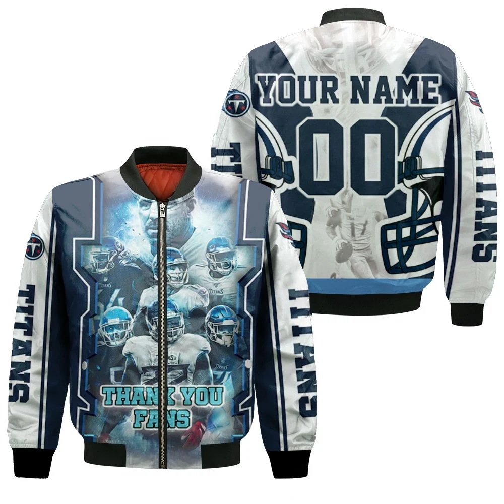 Tennessee Titans Thank You Fan Super Bowl 2021 Afc South Division Personalized Bomber Jacket