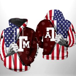 Texas A&M Aggies NCAA US Flag 3D Printed Hoodie