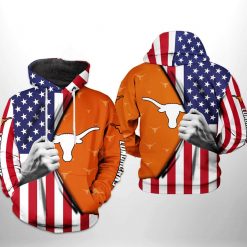 Texas Longhorns NCAA US Flag 3D Printed Hoodie