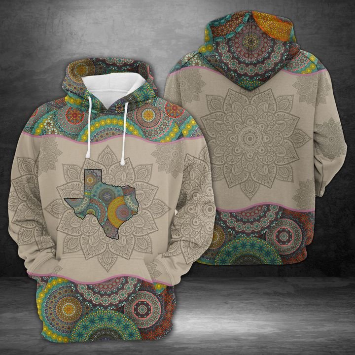 Texas Mandala 3D Printed Hoodie