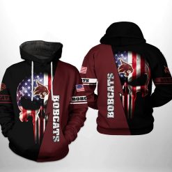 Texas State Bobcats NCAA US Flag Skull 3D Printed Hoodie