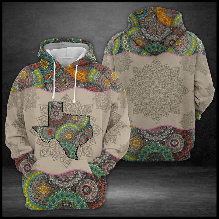 Texas State Mandala 3D Printed Hoodie